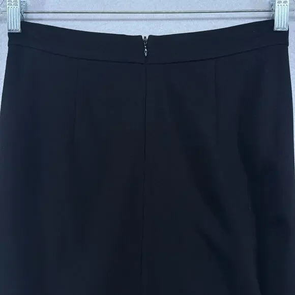 TRINA TURK Skirt M Straight Pencil Zip Back Lined Modal Stretch Career Black - Picture 4 of 14
